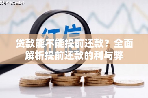 贞丰贷款能不能提前还款？全面解析提前还款的利与弊