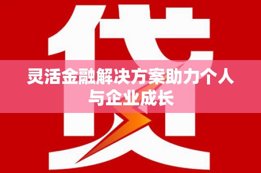 贞丰灵活金融解决方案助力个人与企业成长