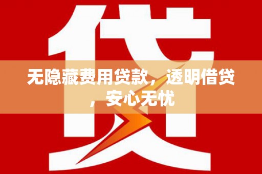 贞丰无隐藏费用贷款，透明借贷，安心无忧