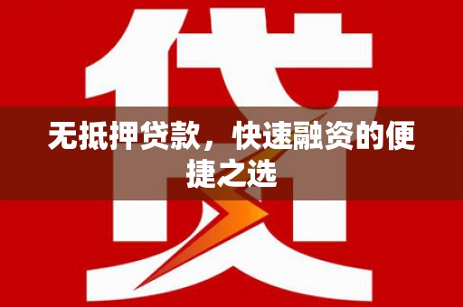 贞丰无抵押贷款，快速融资的便捷之选