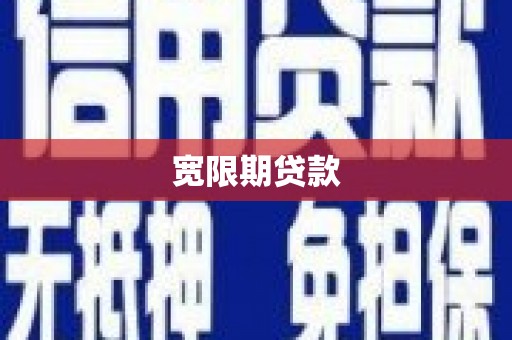 贞丰宽限期贷款