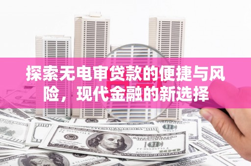 贞丰探索无电审贷款的便捷与风险，现代金融的新选择