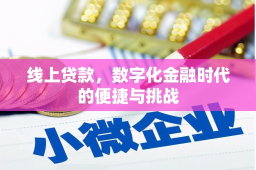 贞丰线上贷款，数字化金融时代的便捷与挑战