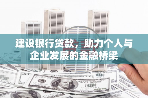 贞丰建设银行贷款，助力个人与企业发展的金融桥梁