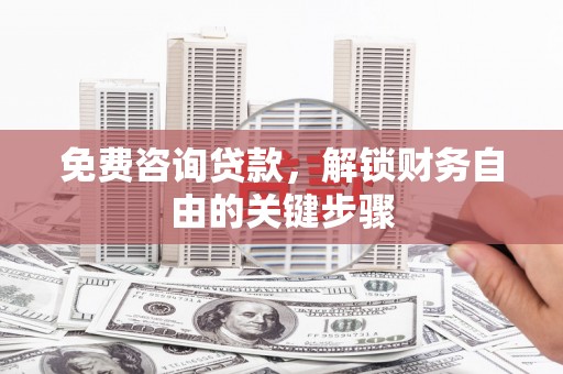 贞丰免费咨询贷款，解锁财务自由的关键步骤