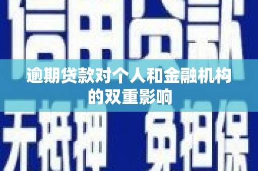 贞丰逾期贷款对个人和金融机构的双重影响