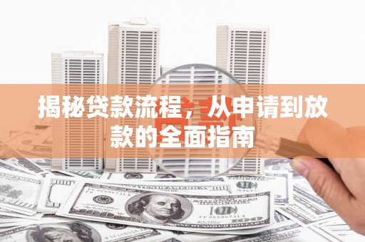 贞丰揭秘贷款流程，从申请到放款的全面指南