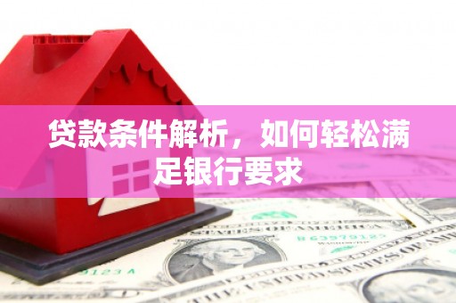 贞丰贷款条件解析，如何轻松满足银行要求