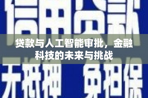 贞丰贷款与人工智能审批，金融科技的未来与挑战