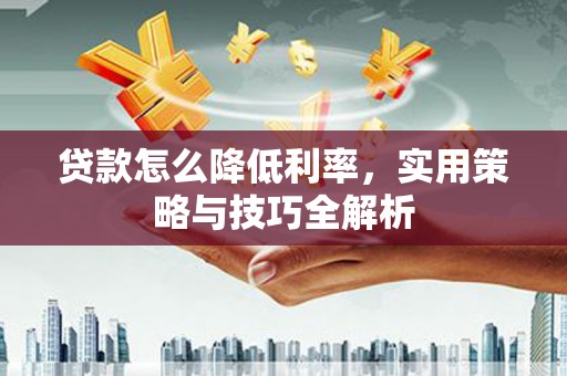 贞丰贷款怎么降低利率，实用策略与技巧全解析