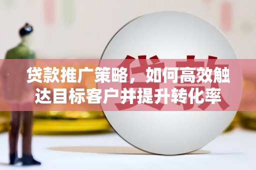 贞丰贷款推广策略，如何高效触达目标客户并提升转化率