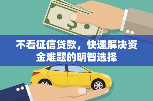 贞丰不看征信贷款，快速解决资金难题的明智选择