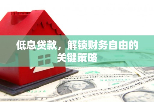 贞丰低息贷款，解锁财务自由的关键策略