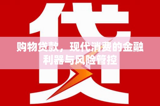 贞丰购物贷款，现代消费的金融利器与风险管控