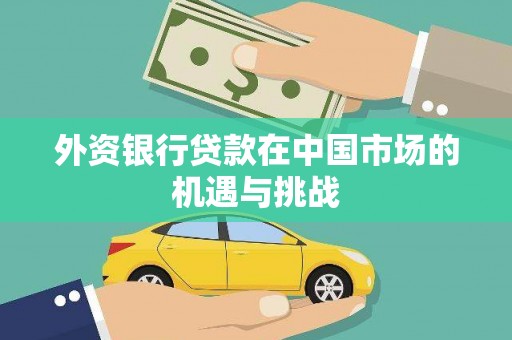贞丰外资银行贷款在中国市场的机遇与挑战
