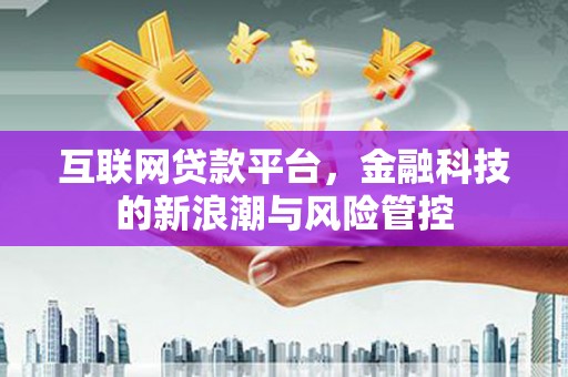 贞丰互联网贷款平台，金融科技的新浪潮与风险管控