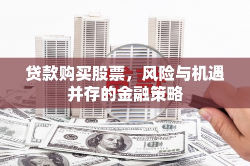 贞丰贷款购买股票，风险与机遇并存的金融策略