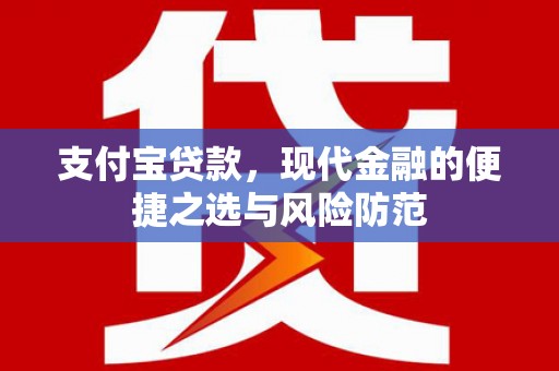 贞丰支付宝贷款，现代金融的便捷之选与风险防范