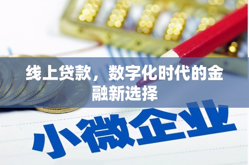 贞丰线上贷款，数字化时代的金融新选择