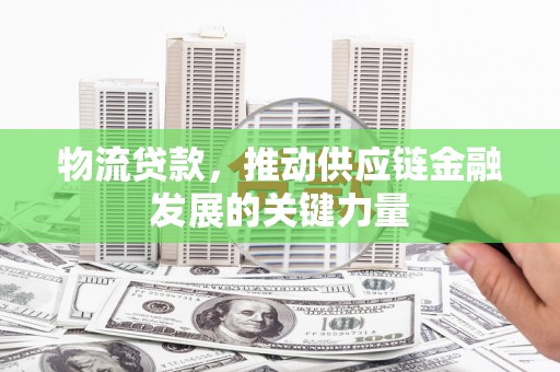 贞丰物流贷款，推动供应链金融发展的关键力量