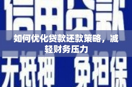 贞丰如何优化贷款还款策略，减轻财务压力