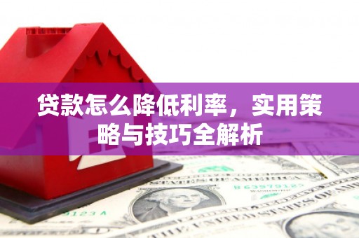 贞丰贷款怎么降低利率，实用策略与技巧全解析