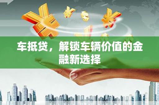 贞丰车抵贷，解锁车辆价值的金融新选择