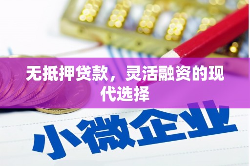 贞丰无抵押贷款，灵活融资的现代选择