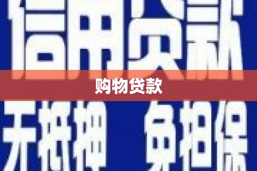 贞丰购物贷款
