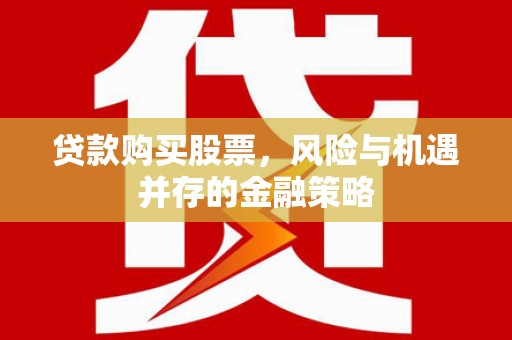 贞丰贷款购买股票，风险与机遇并存的金融策略