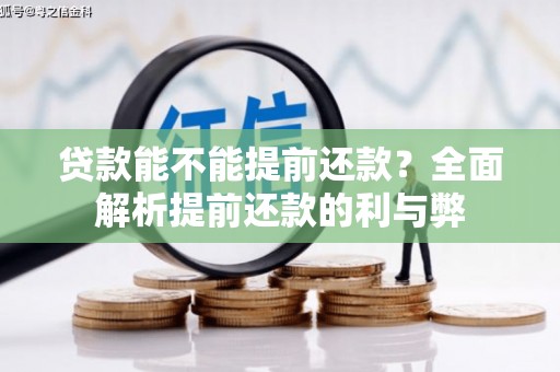 贞丰贷款能不能提前还款？全面解析提前还款的利与弊