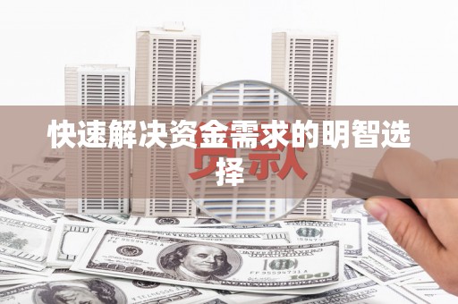 贞丰快速解决资金需求的明智选择