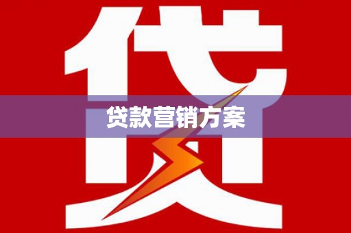 贞丰贷款营销方案