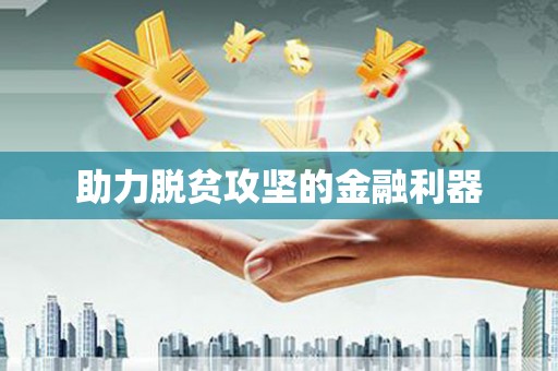 贞丰助力脱贫攻坚的金融利器